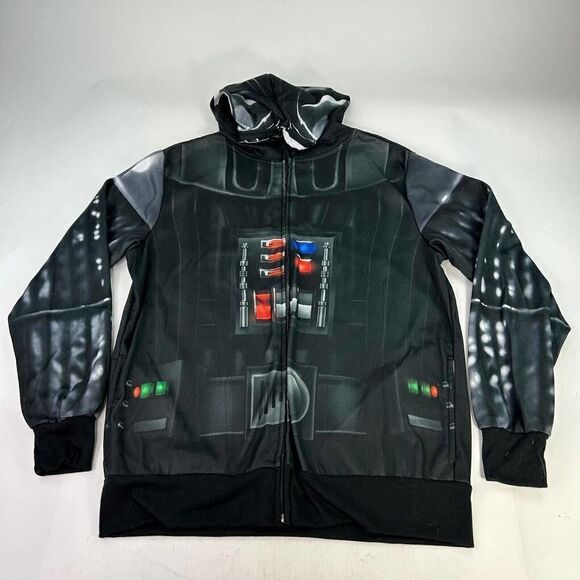 Star Wars Men's Vader is Here All Over Size M Black Full Zip Hoodie Sweatshirt - Picture 2 of 11